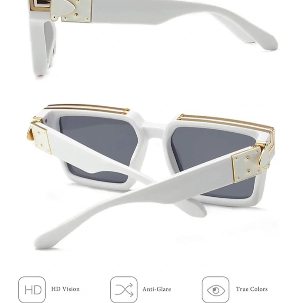 Oversized Retro Square Millionaire Sunglasses